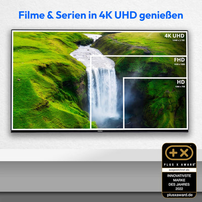 MEDION X14370 (MD 30706) 108 cm (43 Zoll) Fernseher (Smart TV, 4K Ultra HD, Dolby Vision HDR, Dolby Atmos, Netflix, Prime Video, MEMC, Micro Dimming, Bluetooth, PVR)