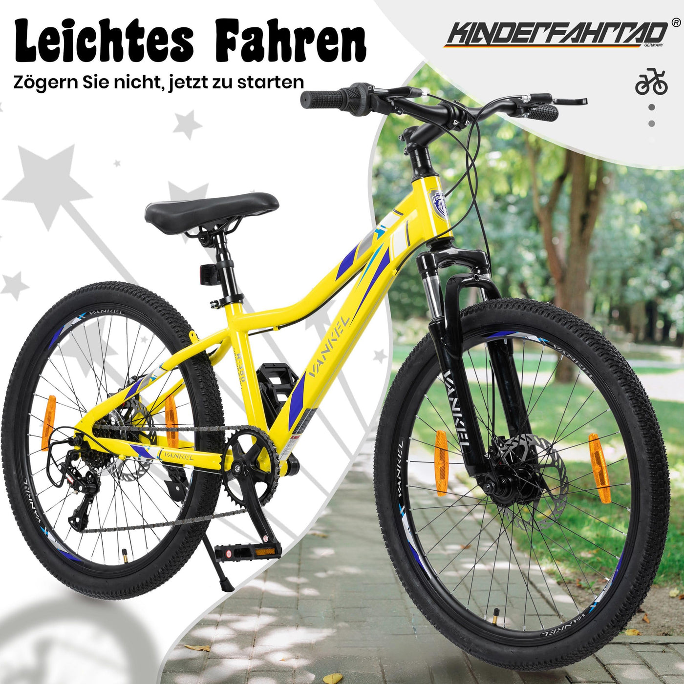 Mountainbike 24 Zoll Jungen Mädchen Kinderrad 6 Gang Schaltung Kettenschaltung