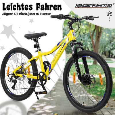 Mountainbike 24 Zoll Jungen Mädchen Kinderrad 6 Gang Schaltung Kettenschaltung