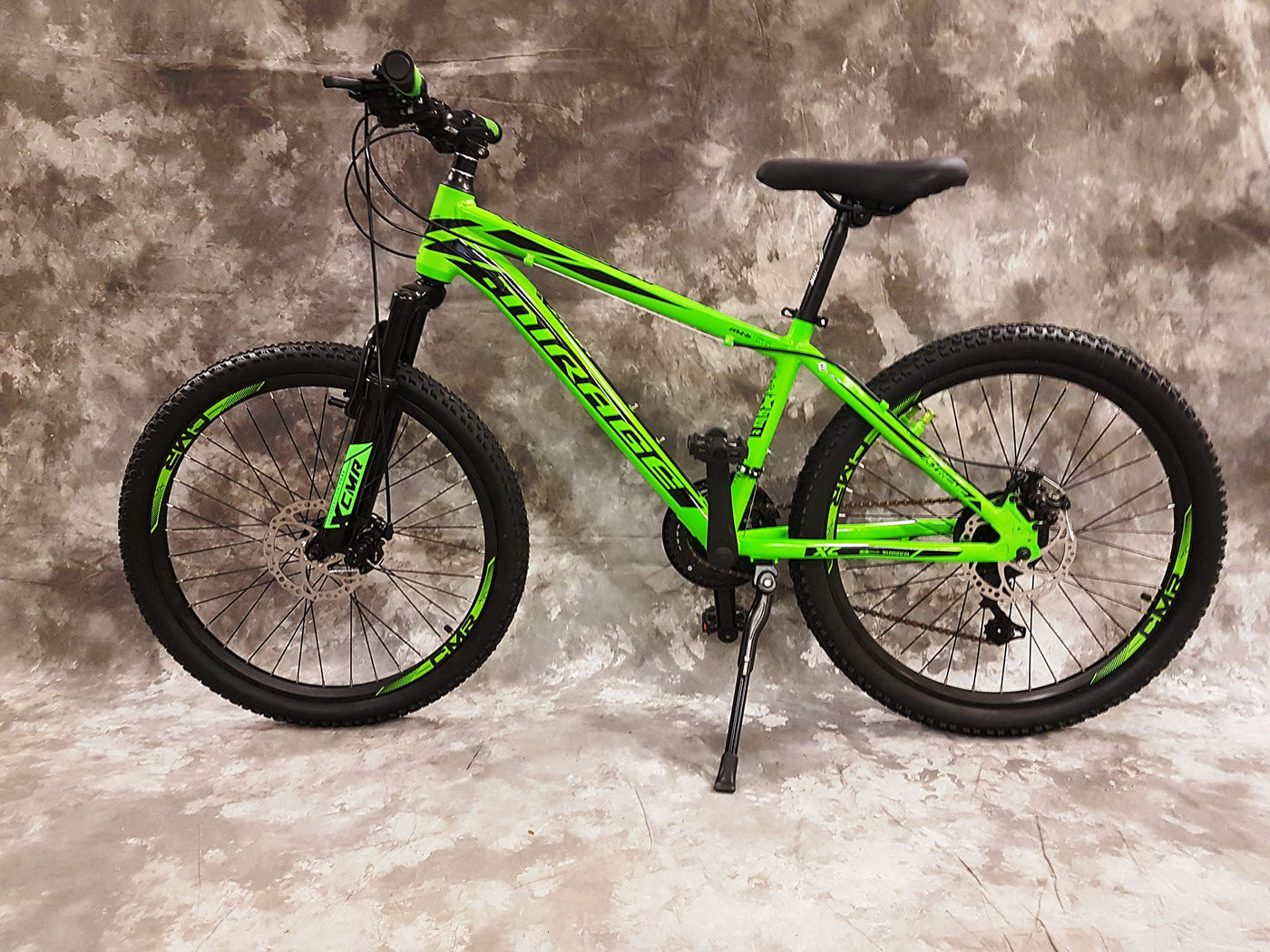 26 Zoll Aluminium Mountainbike Mirage Gefedert, 21-Gang DAUMENKLICKKETTENSCHALTUNG, Scheibenbremsen NEU 2667-GRÜN Bitte BEACHTEN AB 155 cm KÖPERGRÖSSE GEEIGNET !!!!!!!