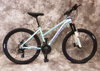 Generisch 26 Zoll Aluminium Damen Mountainbike Gefedert mit 21-Gang Daumenklickkettenschaltung, Scheibenbremsen NEU 2670-Türkis-Weiss, Bitte BEACHTEN AB 155 cm KÖPERGRÖSSE GEEIGNET !!!!!!!