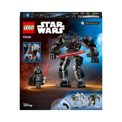 LEGO 75368 Star Wars Darth Vader Mech, baubares Actionfiguren-Modell mit Gelenkteilen, Minifiguren-Cockpit und großem roten Lichtschwert, Sammel-Spielzeug für Kinder, Jungen, Mädchen ab 6 Jahren