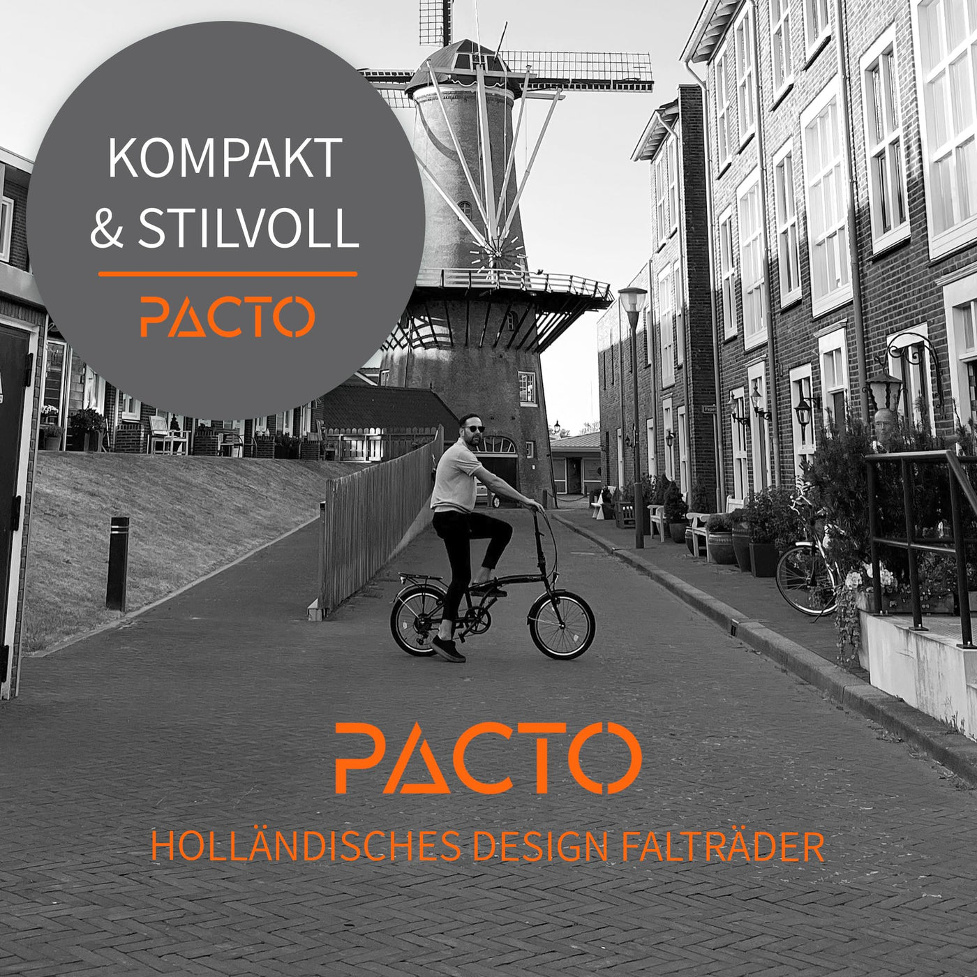 PACTO Two Klapprad 20 Zoll mit Schnelles Faltsystem (10 Sek), Aluminiumrahmen, Leichtgewicht (13KG), Shimano 6 Gänge, Doppelscheibenbremse und LED-Licht (Schwarz)