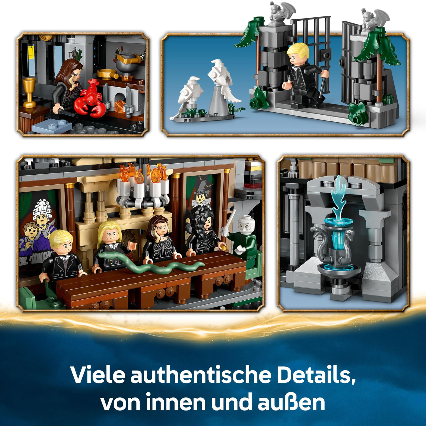 LEGO Harry Potter Landsitz der Familie Malfoy, Fantasy Spielzeug zum Sammeln und Ausstellen, Geschenk für Jungen, Mädchen und Fans der Zauberwelt, Geschenkidee mit 9 Minifiguren 76453