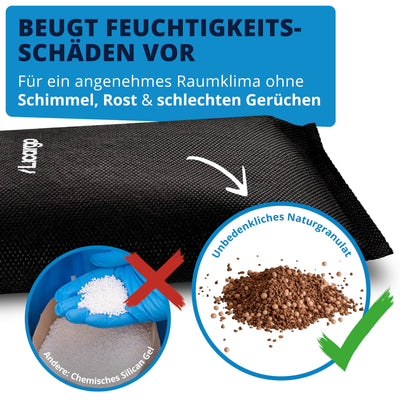 LICARGO 2x Luftentfeuchter (1kg) - Auto Entfeuchter gegen beschlagene Autoscheiben - wiederverwendbarer Innenraum Luftentfeuchter, Feuchtigkeitskissen für Auto