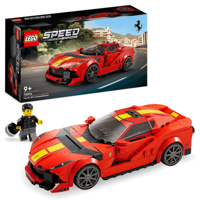 LEGO Speed Champions Ferrari 812 Competizione, Sportwagen und Spielzeug-Modell-Bausatz, Serie 2023, Auto-Sammlerfahrzeug-Set 76914
