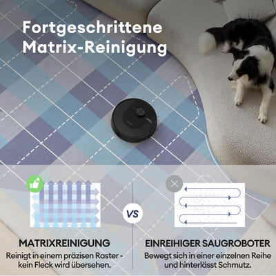 Ultenic D10 Saugroboter mit Wischfunktion, Staubsauger Roboter mit LiDAR Navigation 5000 Pa Saugkraft, 50 dB Saugroboter, Steuerung für Alexa Siri App, gut für Tierhaare Teppich Hartboden