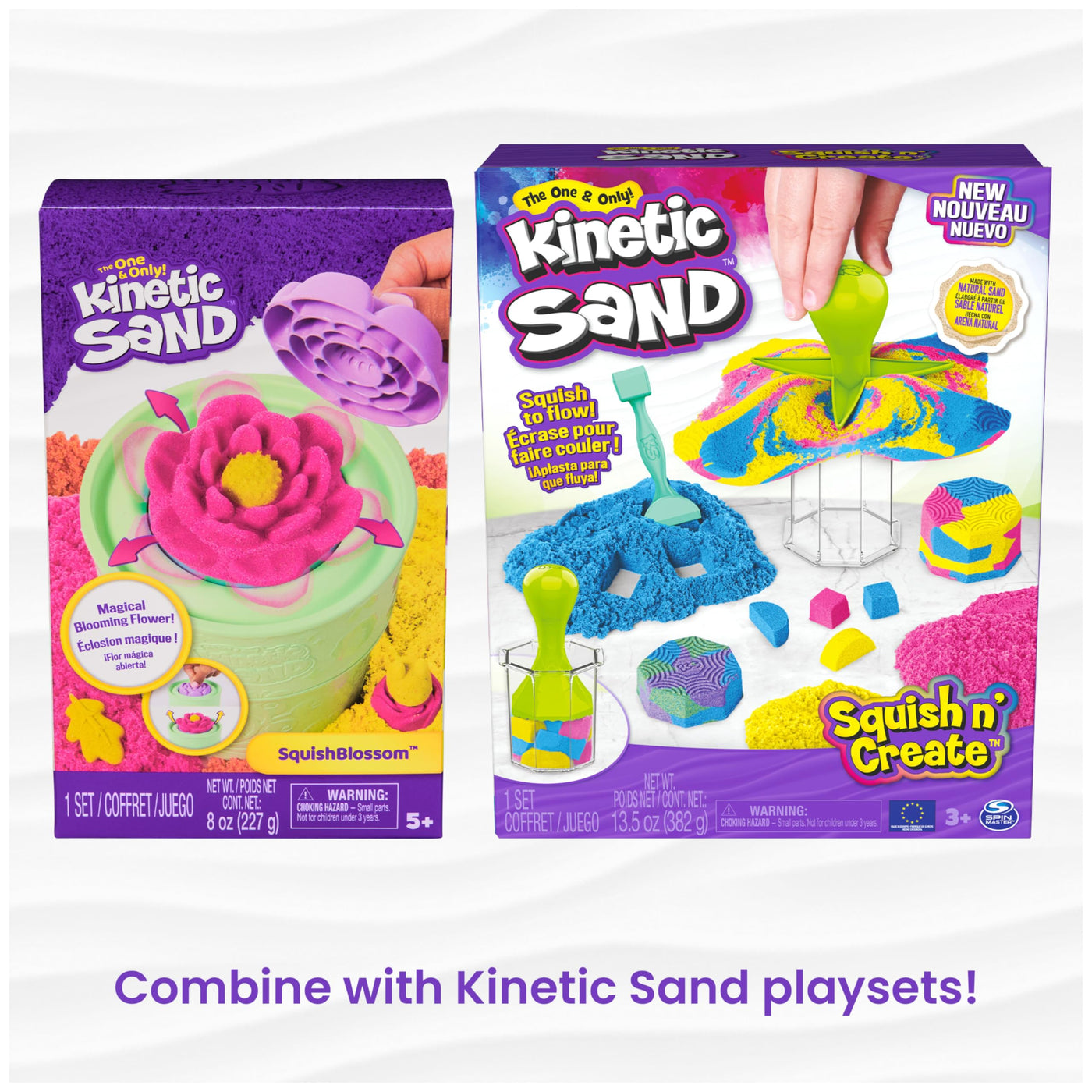 Kinetic Sand 2,5 kg - original magischer kinetischer Sand aus Schweden, naturbraun, bekannt aus Kindergärten, ideal für kreatives Indoor-Sandspiel, für Kinder ab 3 Jahren