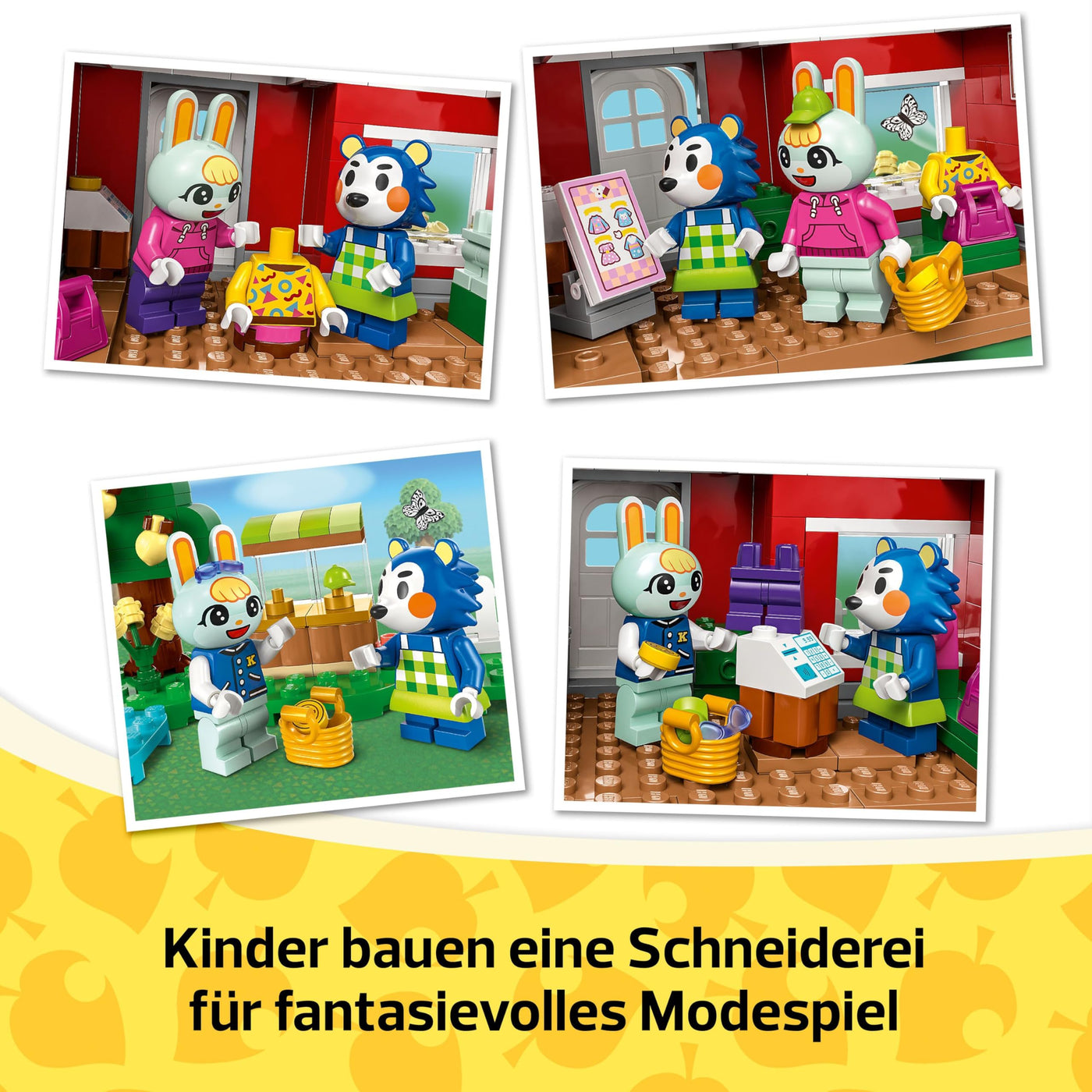 LEGO Animal Crossing Die Schneiderei der Schneiderschwestern, Bauset für kreative Rollenspiele, Geschenk für Mädchen, Jungen und Fans des Videospiels ab 6 Jahren, Abenteuer Spielset 77055
