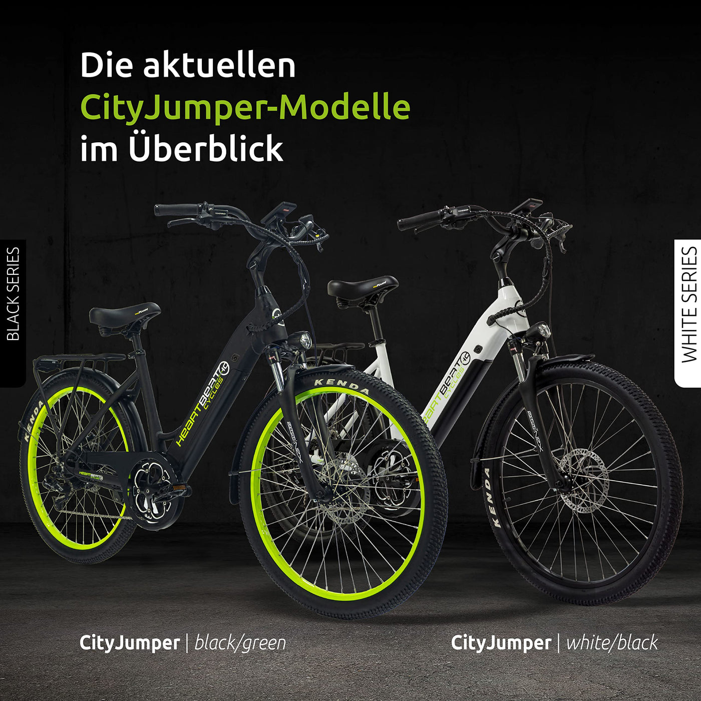 Highphoria Elektrofahrrad City E-Bike 26 Zoll für Damen, 25 km/h Tiefeinsteiger Elektrische Fahrrad mit Bafang-Motor 250W, 8 Gang Schaltung Pedelec(Schwarz-Grün)