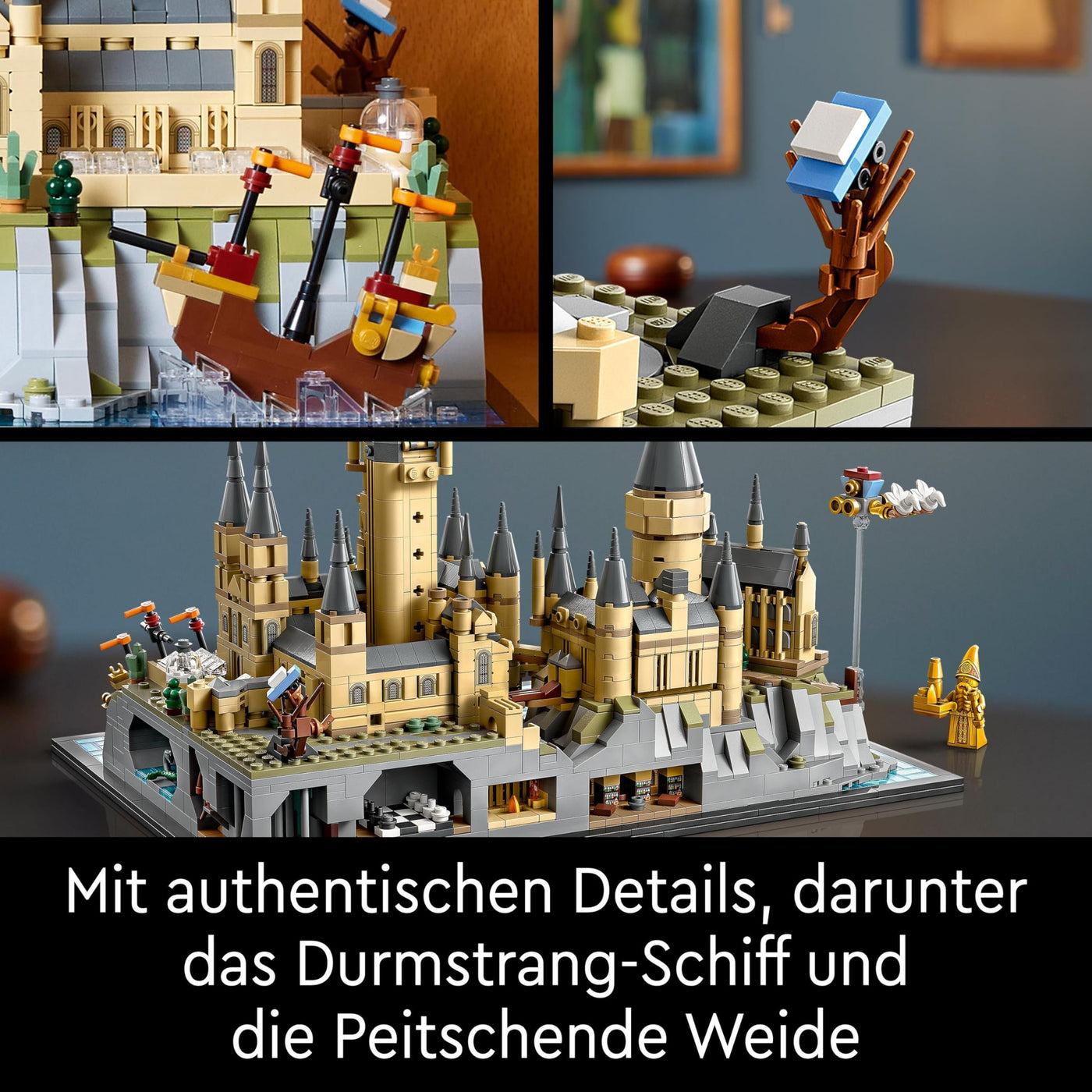 LEGO Harry Potter Schloss Hogwarts mit Schlossgelände - Set zum Sammeln für Erwachsene inkl. Hauptturm & Astronomieturm, Kammer des Schreckens & Architekt Minifigur - 76419
