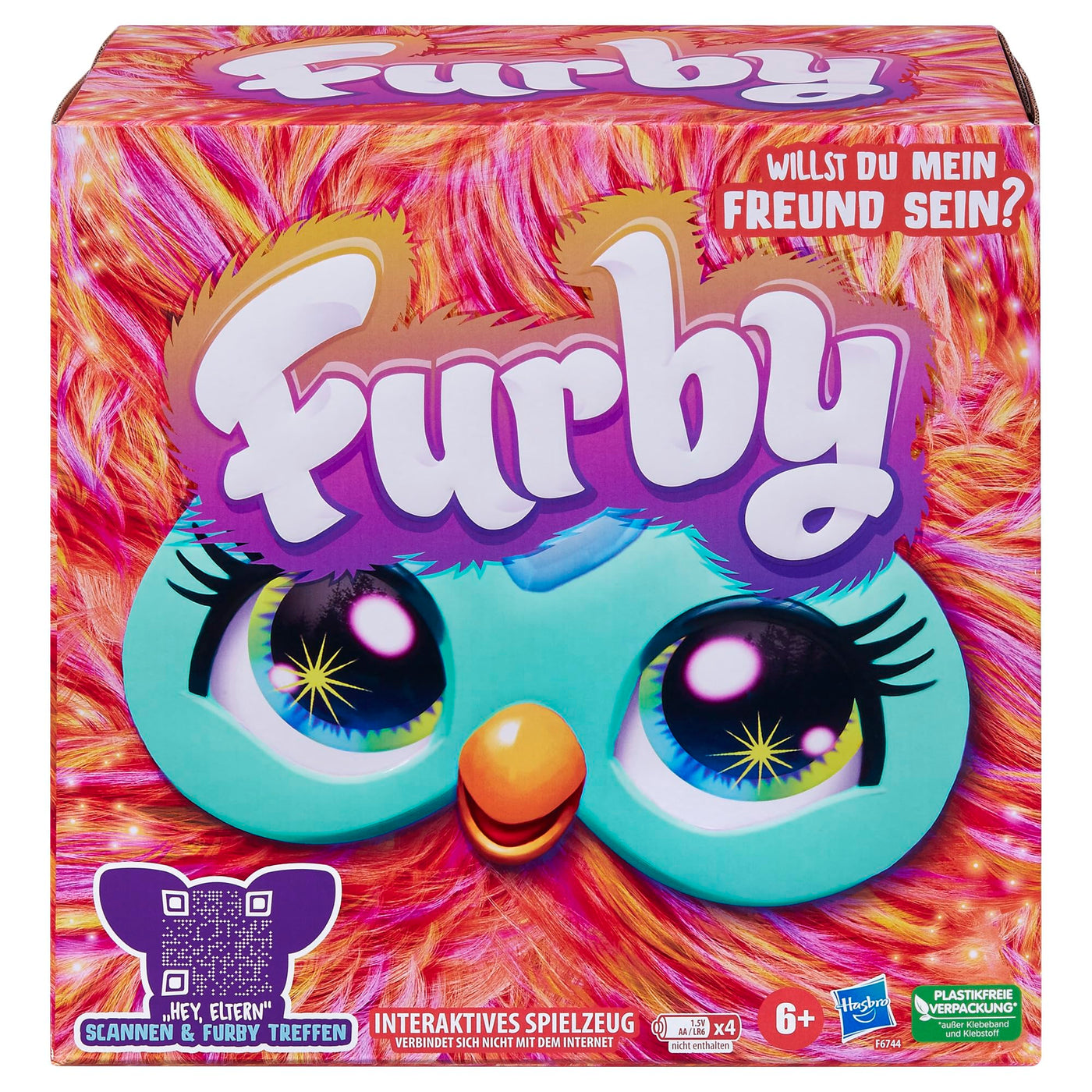 Furby Coral Interaktives Plüschtier – Spricht Deutsch, reagiert auf Stimme, tanzt & leuchtet – 5 Spielmodi, 600+ Reaktionen – Mit Zubehör – Elektronisches Spielzeug ab 6 Jahren