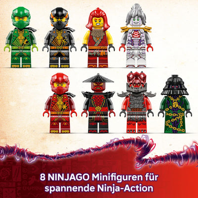 LEGO NINJAGO Lichtbogendrache - Spielzeug mit 8 Minifiguren und einem Spinjitzu-Spinner - Interaktives Ninja Bauspielzeug für Jungen & Mädchen ab 9 Jahren - Geschenkidee für Fans 71836