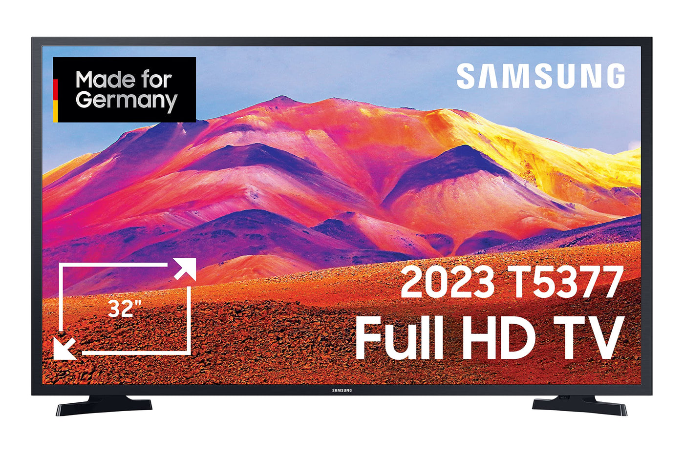 Samsung T5379CD 32 Zoll LED-Fernseher (GU32T5379CDXZG, Deutsches Modell), HDR, PurColor, PQI 1000 [2023]