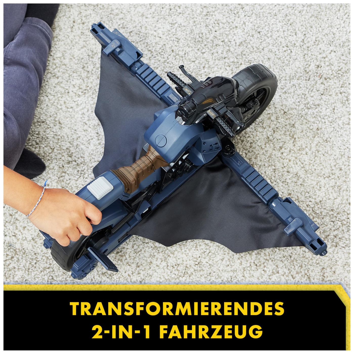 Spin Master Batman Adventures Batcycle - transformierendes 2-in-1 Fahrzeug Motorrad und Gleiter, kompatibel mit 30 cm Batman Action-Figuren, Spielzeug für Kinder ab 4 Jahren