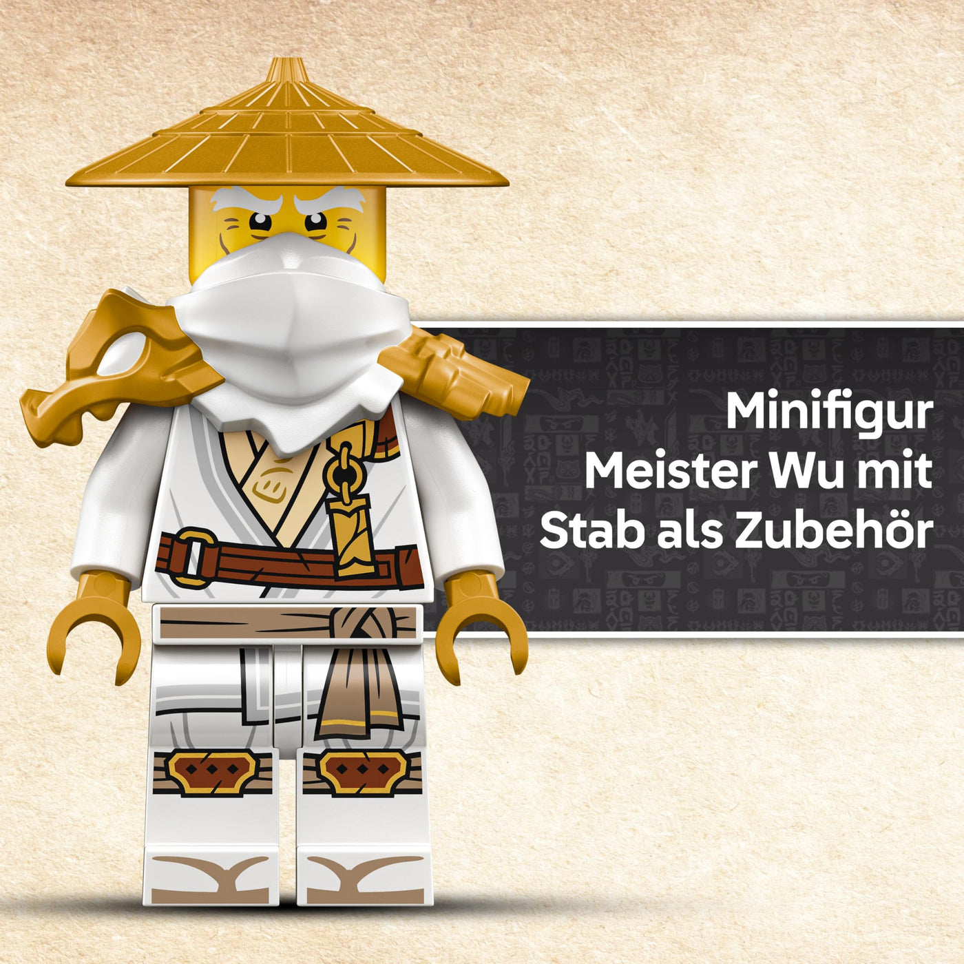 LEGO NINJAGO Wächterdrache Bauset - Mit Drachenfigur, Meister Wu Minifigur & Ständer – Bauspielset für Jungen ab 14 Jahren & Teenager 71847