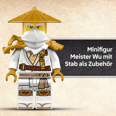 LEGO NINJAGO Wächterdrache Bauset - Mit Drachenfigur, Meister Wu Minifigur & Ständer – Bauspielset für Jungen ab 14 Jahren & Teenager 71847