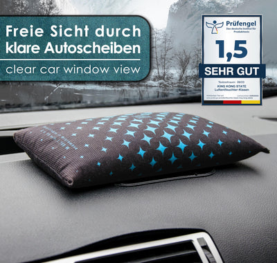 King Kong State Luftentfeuchter für Autos - Entfeuchter-Kissen 1 kg für beschlagene Autoscheiben - mit wiederverwendbarer Antibeschlag-Füllung und Anti-Rutsch-Pad, Dunkelgrau, Standard