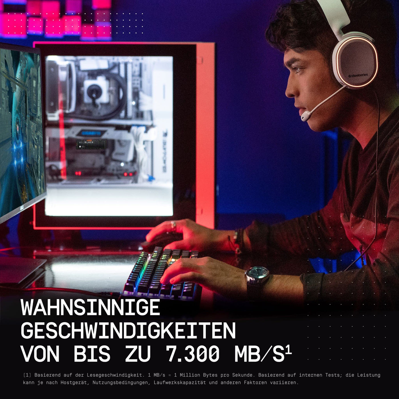 WD_BLACK SN850X NVMe SSD mit Heatsink 2 TB interne SSD (Gaming Speicher, PCIe Gen4-Technologie, Lesen 7.300 MB/s, Schreiben 6.600 MB/s) Schwarz
