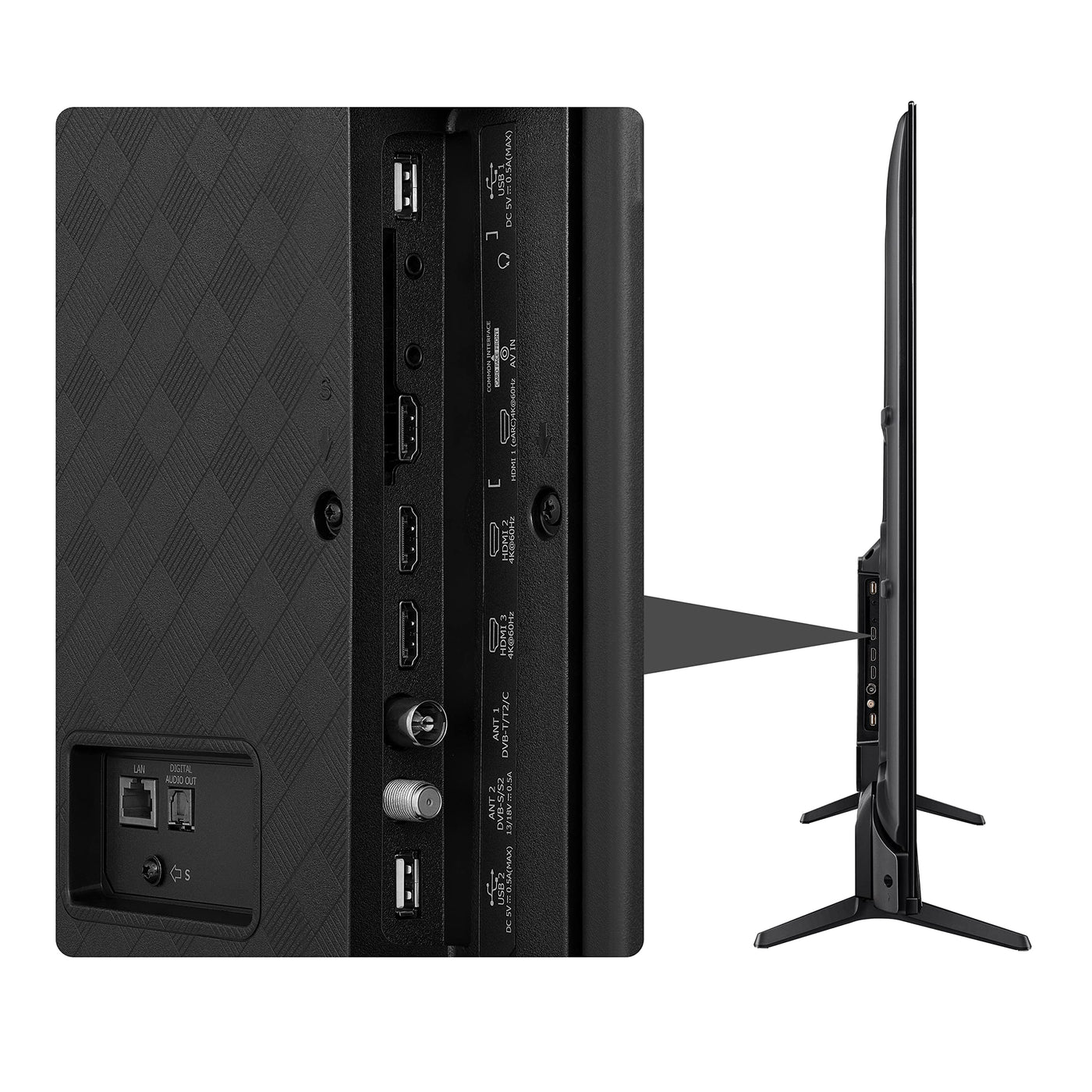 Hisense 55E6KT 139cm (55 Zoll) Fernseher, 4K UHD Smart TV, HDR, Dolby Vision, Triple Tuner DVB-C/S/ S2/ T/ T2/ DTS Virtual X, Alexa Built-in, Bluetooth, WiFi, Hotel Mode, Schwarz [2023]
