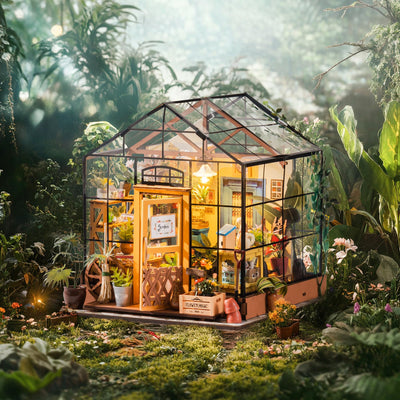 Rolife DIY Miniature House Miniatur Haus Bausatz Selber Bauen mit LED Licht Deko 3D Holzpuzzle Modellbausatz Diorama Modellbau Bastelset für Erwachsene Frauen Kinder