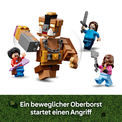 LEGO Minecraft Waldanwesen mit Boxring - Interaktives Gaming Spielzeug- Baby-Zombie, Steve, Garret und Henry Minifiguren - Gamer Geschenk für Jungen, Mädchen und Videospiel Fans ab 10 Jahren - 21272