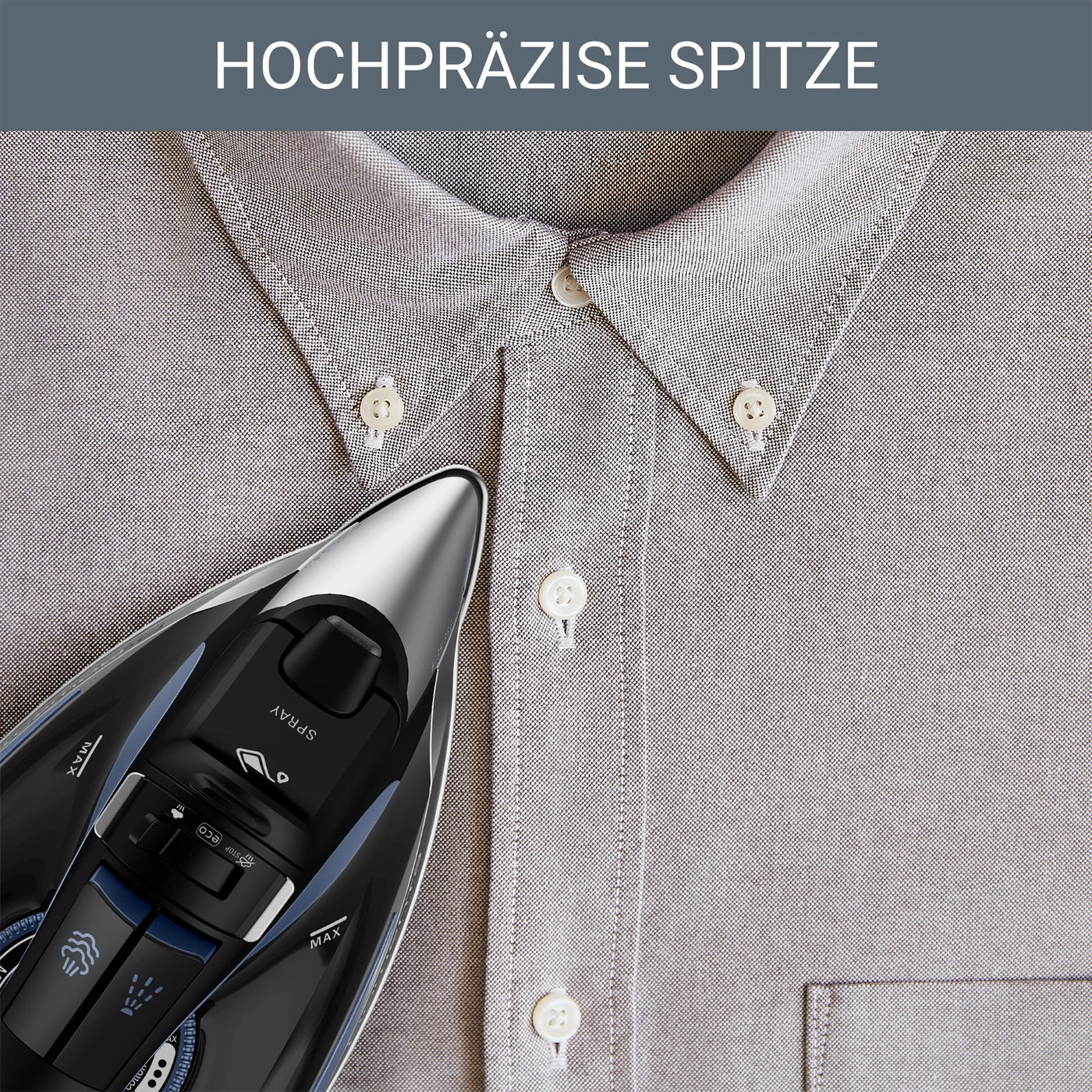 Rowenta Everlast Anticalc Dampfbügeleisen, 2700 W, 45 g/Min. kontinuierliche Dampfabgabe, 220 g/Min. Dampfstoß, Tropfstopp, Antikalk-System, 300 ml Wassertank, schwarz/blau, DW7320