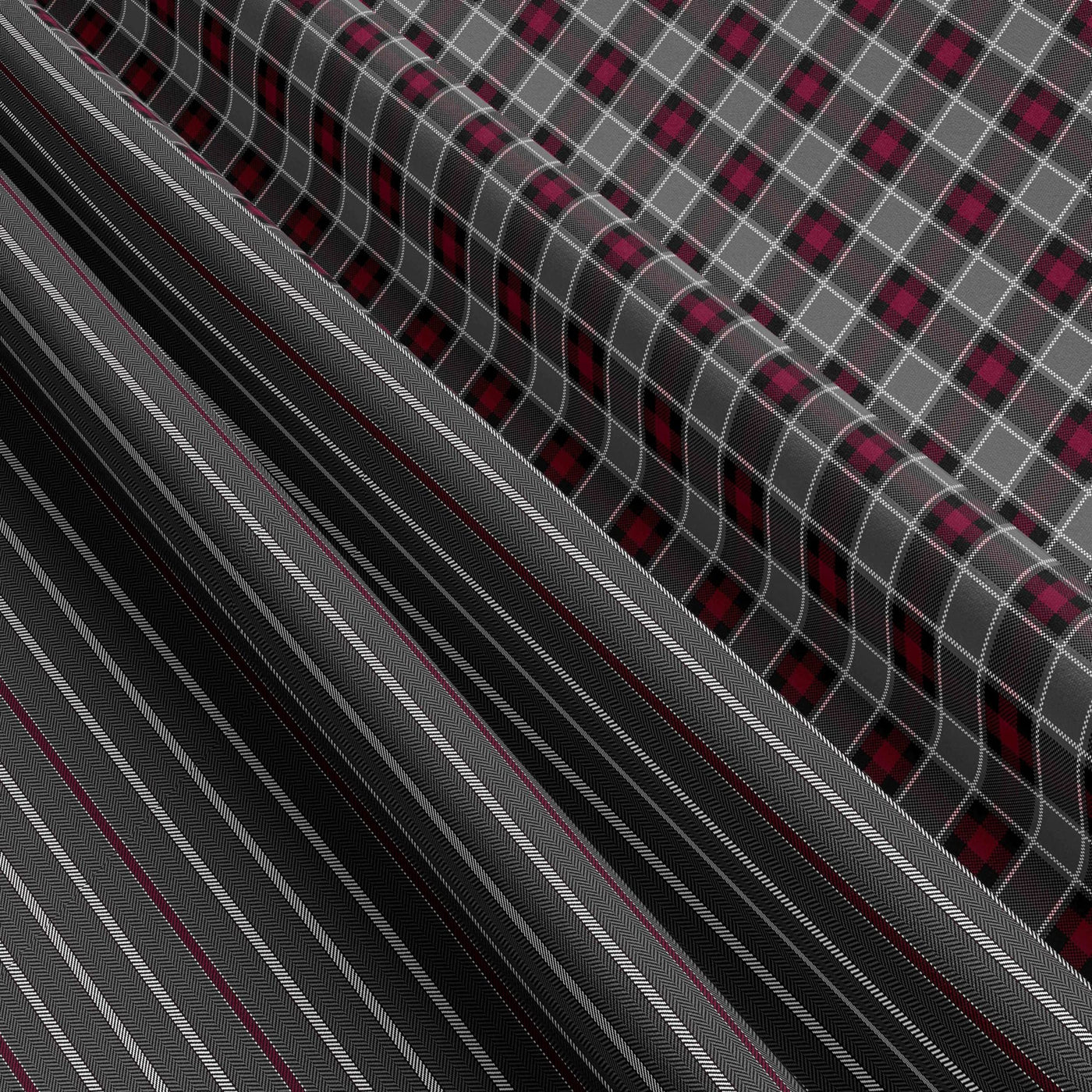 Leonado Vicenti - Bettwäsche grau Baumwolle 135x200 155x220 200x200 200x220 gestreift modern Schlafzimmer Garnitur Set Bezug Decke