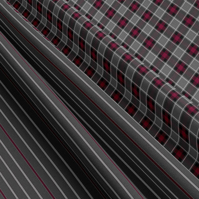 Leonado Vicenti - Bettwäsche grau Baumwolle 135x200 155x220 200x200 200x220 gestreift modern Schlafzimmer Garnitur Set Bezug Decke