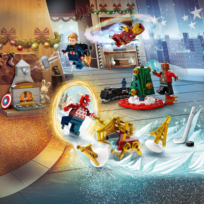 LEGO 76267 Marvel Avengers Adventskalender 2023, Weihnachtskalender mit 24 Geschenken inkl. Captain America, Spider-Man, Iron Man und weiteren Superhelden-Minifiguren, Weihnachts- und Advents-Geschenk
