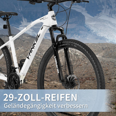 Sinaopus Mountainbike Mountainbike Hardteil MTB 29 Zoll Breitreifen für Damen und Herren Weiß