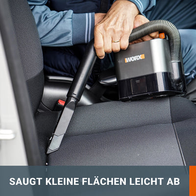 WORX WX030.9 Max Akku Autostaubsauger - beutelloser Hand-Staubsauger - 20V - mit Fugendüse und Kombidüse - ohne Akku & Ladegerät