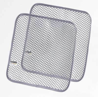 Teiger 2 x Teigreinigungstuch Teigreiniger Teigentferner Netztuch für hartnäckige Verschmutzungen Teigtuch Mesh Spültuch Reinigungstuch Spüllappen Doppelpack
