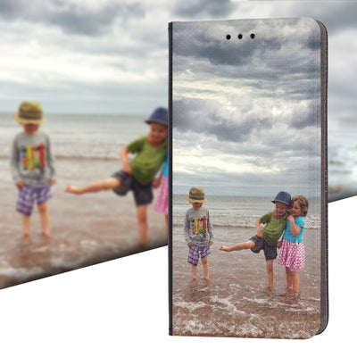 Hülle mit deinem Wunschmotiv für Huawei P20 Lite Handyhülle personalisiert mit eigenem Motiv Design Bild Smart Magnet Flipcase zum klappen