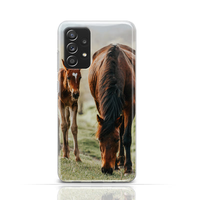 Silikonhülle Case Backcover mit Motiv 3000 Pferd und Fohlen