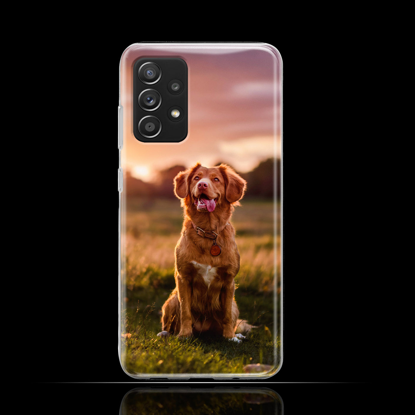 Silikonhülle Case Backcover mit Motiv 3027 Hund braun sitzend