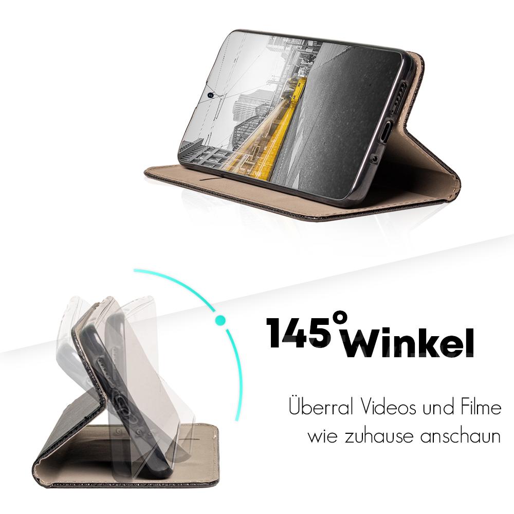 Personalisierte Handyhülle für Samsung Galaxy A70 Hülle mit eigenem Design Bild Motiv Smart Magnetic Klapphülle