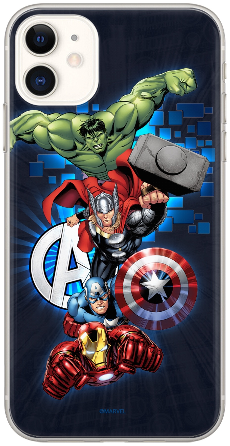 Marvel Lizenz Handyhülle für Huawei Mate 20 Hülle Motiv Avengers 001