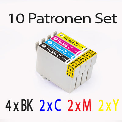 10 Stück Druckerpatronen kompatibel zu Epson T0715 für den Drucker Epson Stylus SX510W. Mit unserer Eigenmarke Kupri bieten wir euch eine XXL Variante der Druckerpatrone T0715 an. Unsere kompatible Druckerpatrone bietet eine sehr hohe Füllmenge und somit eine sehr hohe Druckleistung für denen Epson Stylus SX510W. Sparen Sie mit unserer Kupri Druckerpatrone für den Epson Stylus SX510W einen großteil Ihrer Druckkosten ein.