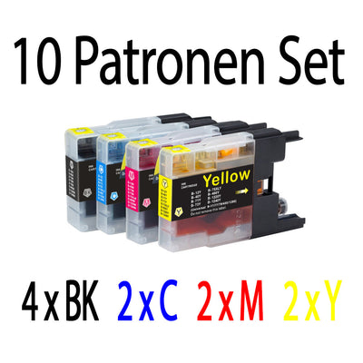 10 Stück Druckerpatronen kompatibel zu Brother LC-1240 für den Drucker Brother MFC-J6510DW. Mit unserer Eigenmarke Kupri bieten wir euch eine XXL Variante der Druckerpatrone LC-1240 an. Unsere kompatible Druckerpatrone bietet eine sehr hohe Füllmenge und somit eine sehr hohe Druckleistung für denen Brother MFC-J6510DW. Sparen Sie mit unserer Kupri Druckerpatrone für den Brother MFC-J6510DW einen großteil Ihrer Druckkosten ein.