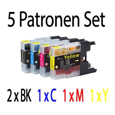5 Stück Druckerpatronen kompatibel zu Brother LC-1240 für den Drucker Brother DCP-J925DW. Mit unserer Eigenmarke Kupri bieten wir euch eine XXL Variante der Druckerpatrone LC-1240 an. Unsere kompatible Druckerpatrone bietet eine sehr hohe Füllmenge und somit eine sehr hohe Druckleistung für denen Brother DCP-J925DW. Sparen Sie mit unserer Kupri Druckerpatrone für den Brother DCP-J925DW einen großteil Ihrer Druckkosten ein.