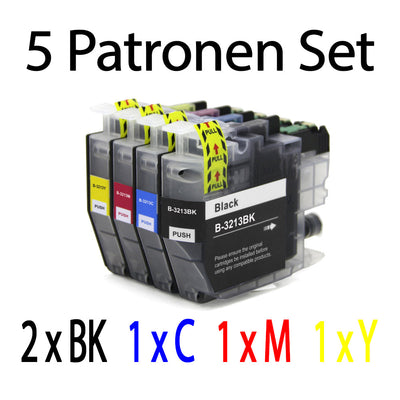 5 Stück Druckerpatronen kompatibel zu Brother LC-3213 für den Drucker Brother DCP-J772DW. Mit unserer Eigenmarke Kupri bieten wir euch eine XXL Variante der Druckerpatrone LC-3213 an. Unsere kompatible Druckerpatrone bietet eine sehr hohe Füllmenge und somit eine sehr hohe Druckleistung für denen Brother DCP-J772DW. Sparen Sie mit unserer Kupri Druckerpatrone für den Brother DCP-J772DW einen großteil Ihrer Druckkosten ein.