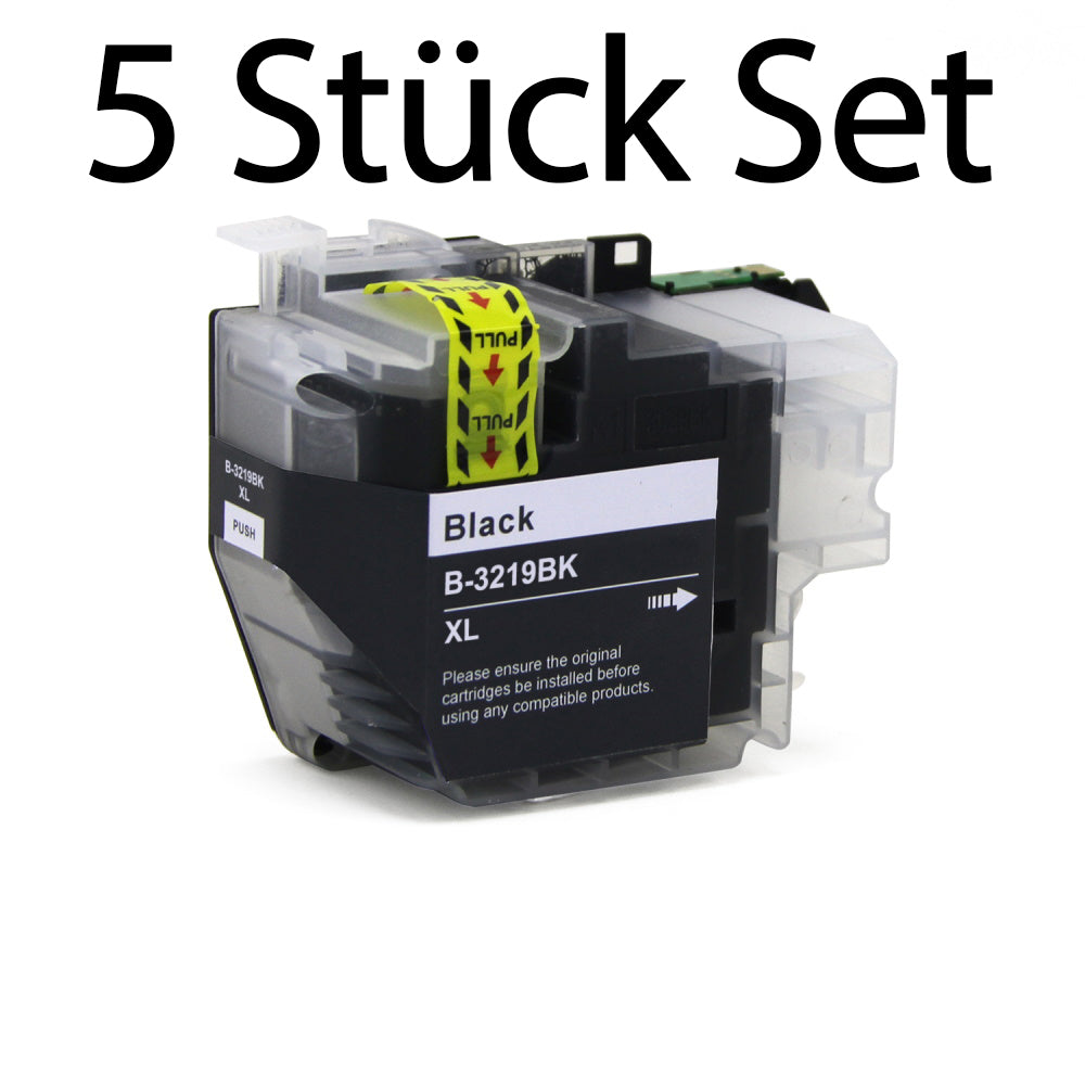 5 Stück Druckerpatrone schwarz kompatibel zu Brother LC-3219BK für den Drucker Brother MFC-J5730DW. Mit unserer Eigenmarke Kupri bieten wir euch eine XXL Variante der Druckerpatrone B-3219BK an. Unsere kompatible Druckerpatrone bietet eine sehr hohe Füllmenge und somit eine sehr hohe Druckleistung für denen Brother MFC-J5730DW. Sparen Sie mit unserer Kupri B-3219BK Druckerpatrone für den Brother MFC-J5730DW einen großteil Ihrer Druckkosten ein.