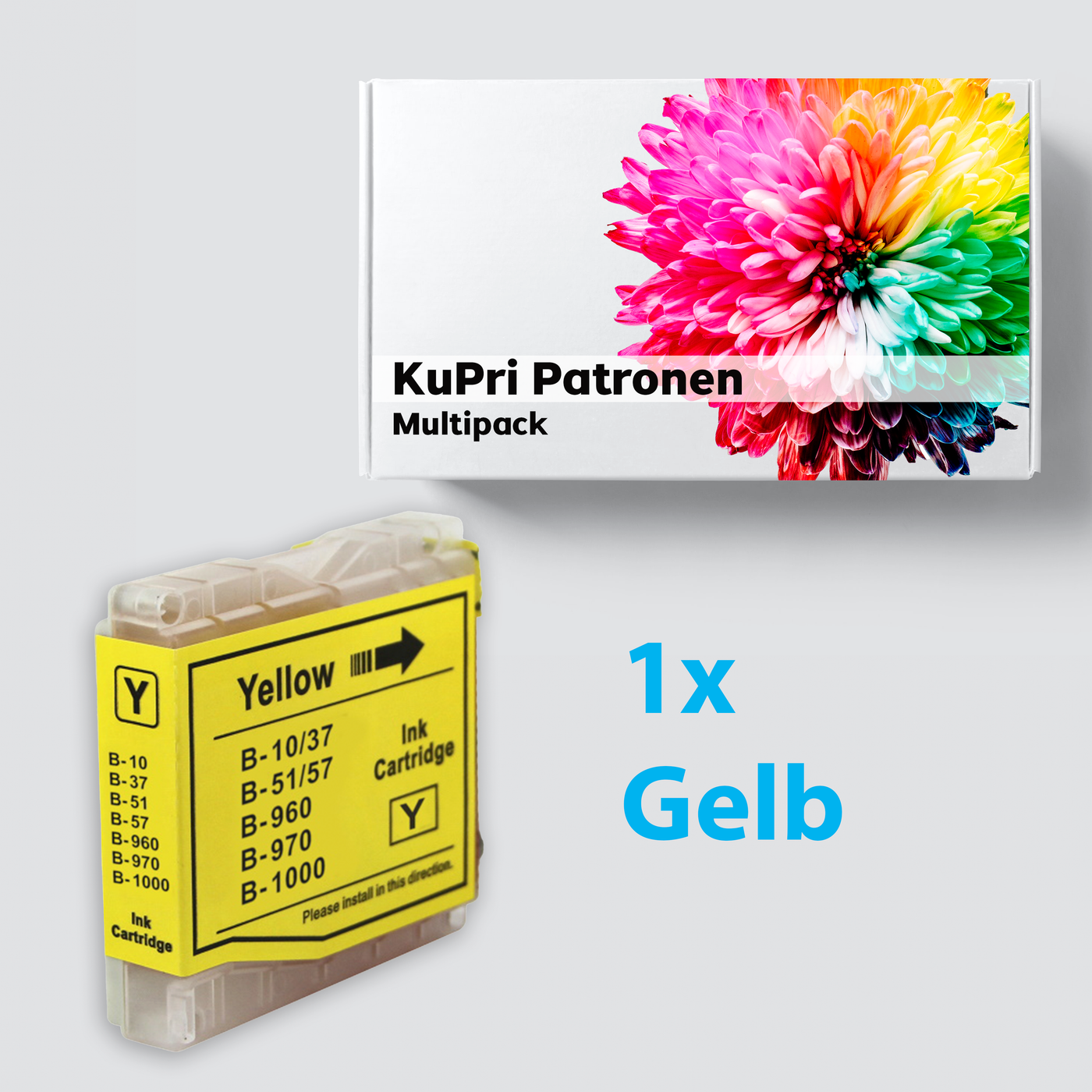 KuPri XXL Druckerpatrone für Brother MFC-235C kompatbel zu LC-970Y Yellow Geld