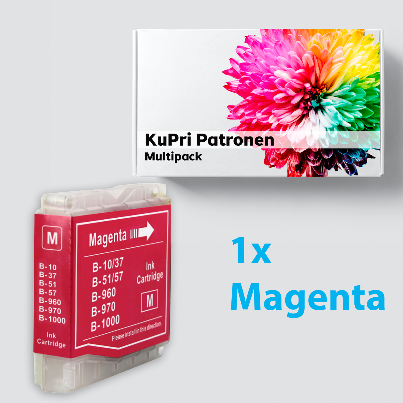 KuPri XXL Druckerpatrone für Brother MFC-260C kompatbel zu LC-970M Magenta Rot