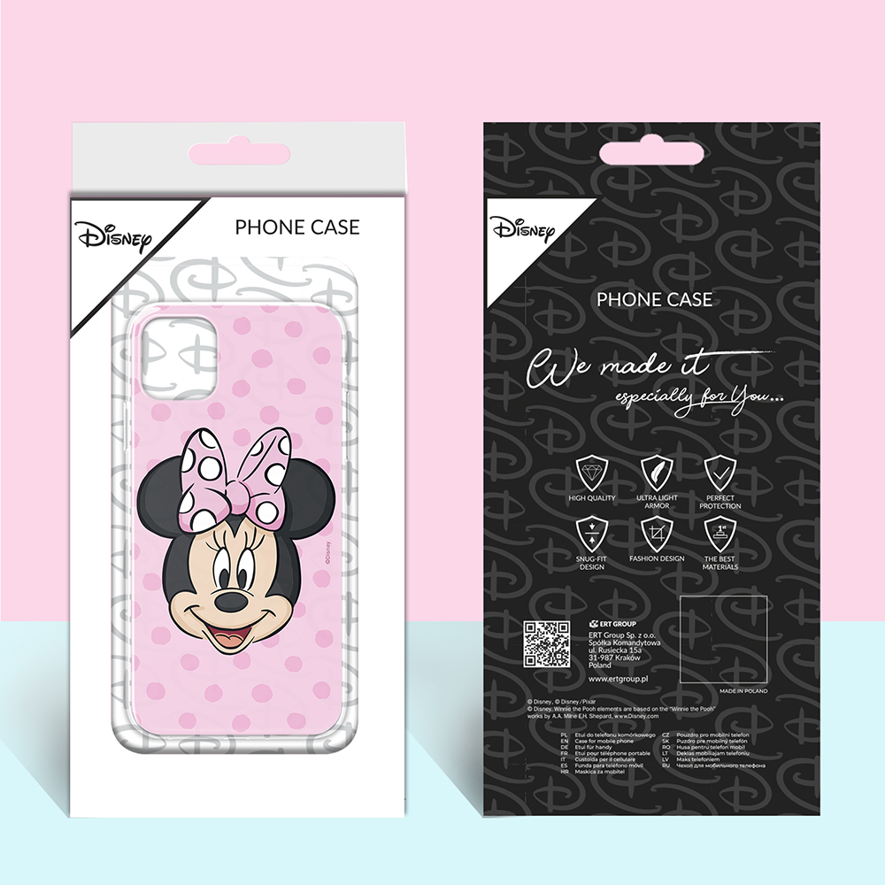 Disney Lizenz Handyhülle für Iphone XR Hülle Motiv Minnie 057 Pink