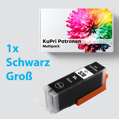KuPri XXL Druckerpatrone für Canon Pixma MG7720 PGI570 Black Schwarz Dick