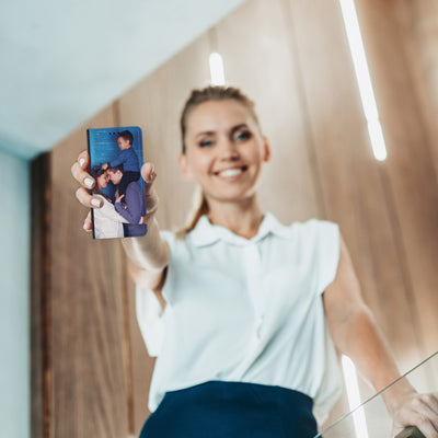 Handyhülle für Huawei Y6 2019 personalisierte Hülle mit eigenem Bild Motiv Design Smart Magnet Klapphülle