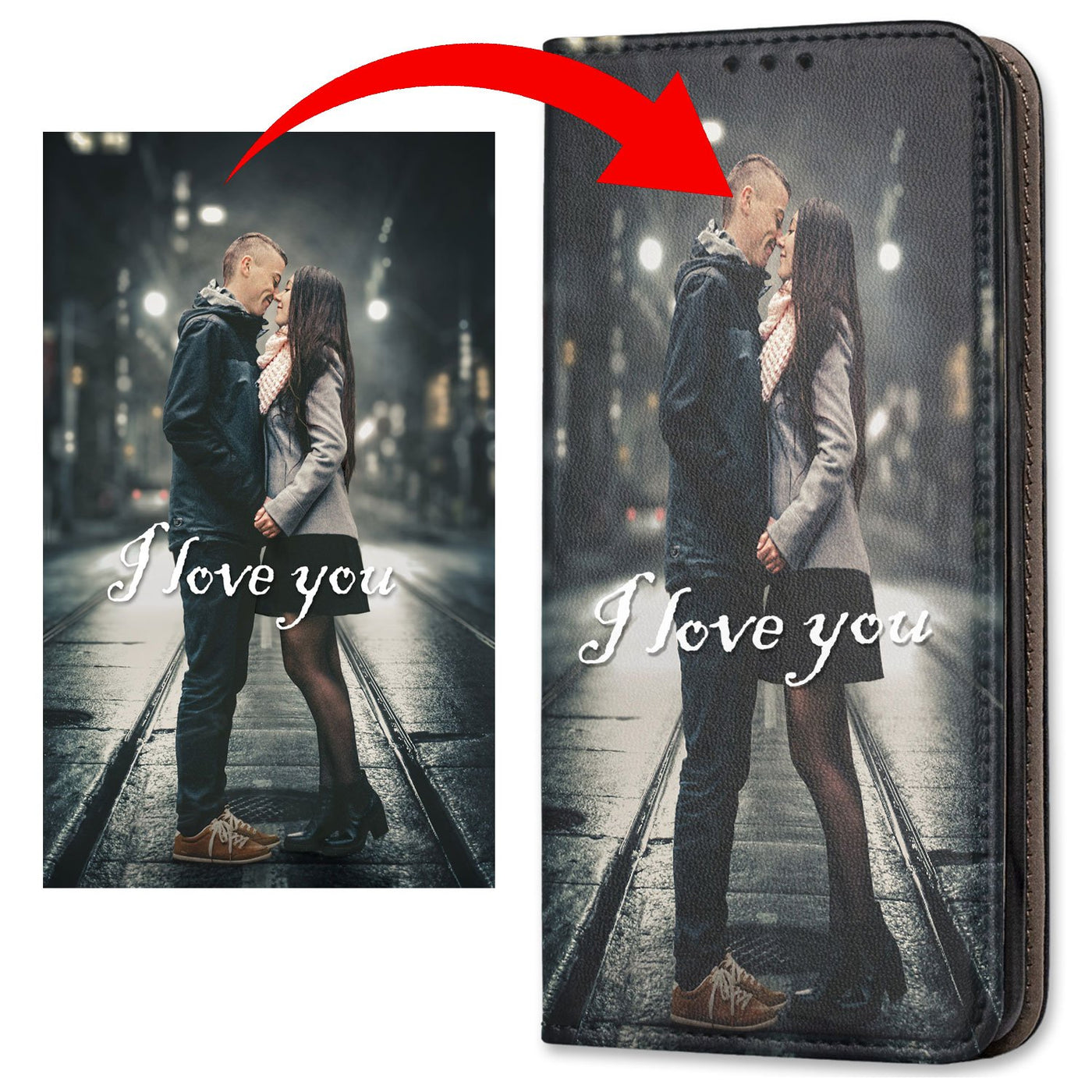 Personalisierte Handyhülle für Huawei P40 Hülle mit eigenem Design Bild Motiv Smart Magnetic Klapphülle