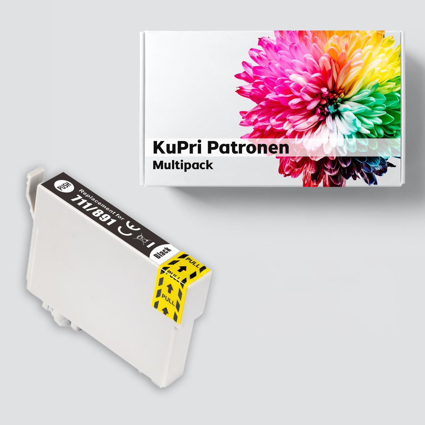 KuPri XXL Druckerpatrone für Epson Stylus SX110 kompatbel zu T0711 Black Schwarz